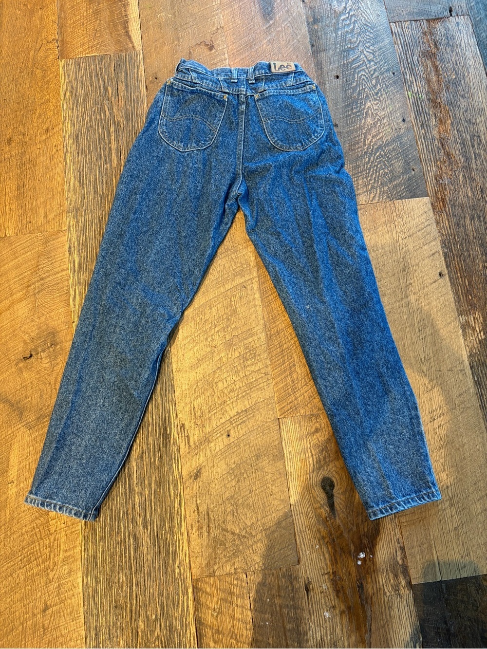Vintage Lee High Rise Mom Jeans Acid Wash Denim Tapered Leg 80s 90s Size 8 - Picture 3 of 3